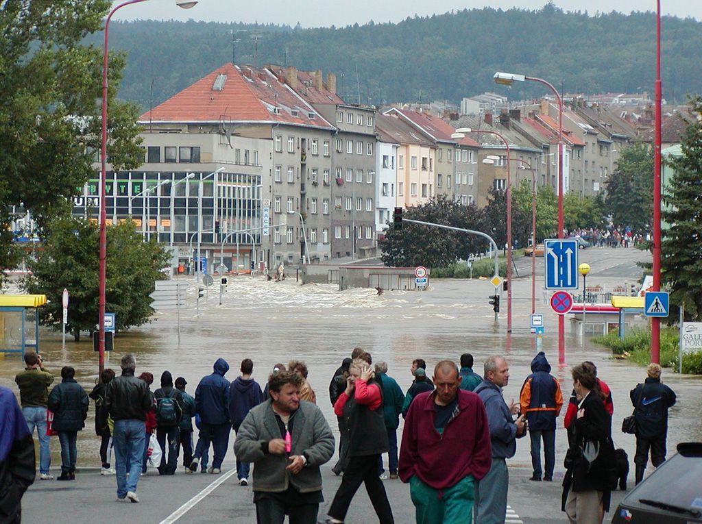 Foto: Tak před 10 lety vypadaly povodně v Písku - !!!Nepoužívat fotografie v článcích!!!