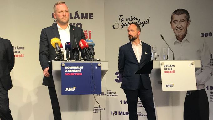 Lídr kandidátky hnutí ANO v Praze Petr Stuchlík při zahájení kampaně.