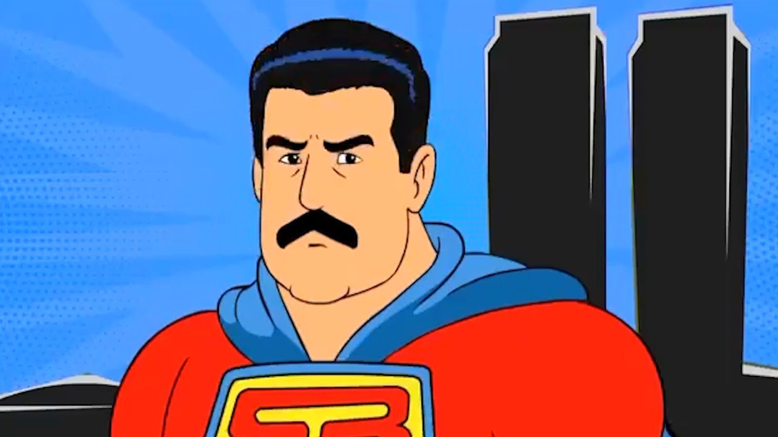 Nicolás Maduro superhrdina superknírač