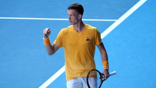 Jiří Lehečka v osmifinále Australian Open 2023.