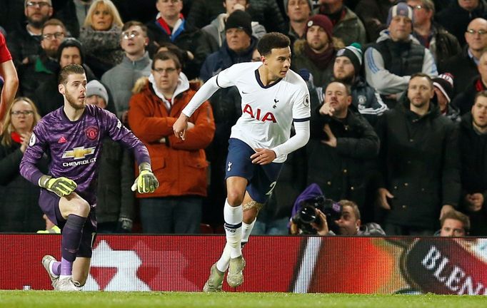 Soccer Football - Premier League - Manchester United v Tottenham Hotspur - Old Trafford, Manchester, Britain - December 4, 2019  Tottenham Hotspur's Dele Alli celebrates