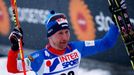 Bauer of the Czech Republic poses after the men's cross country 50 km mass start classic race at the Nordic World Ski Championships in Falun