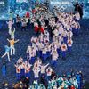 Nástup týmů během slavnostního zakončení ZOH 2022 v Pekingu - český tým