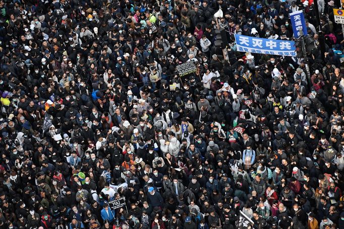 Protivládní demonstrace v Hongkongu