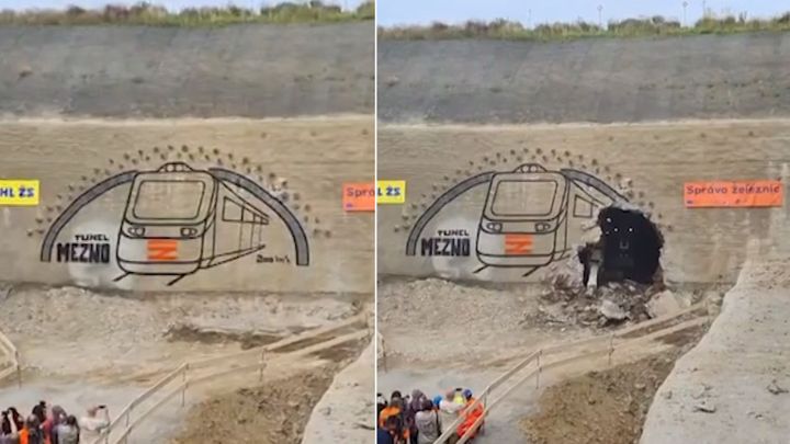 A Budějovice jsou zase blíž Praze. Stavbaři prorazili 840 metrů dlouhý tunel Mezno