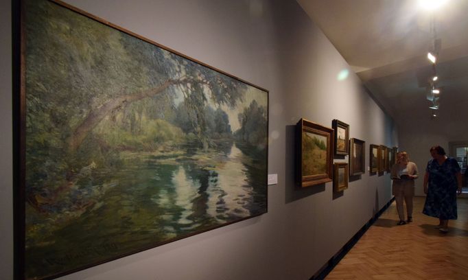 Snímek z litoměřické výstavy impresionistů.