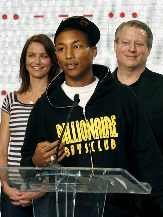 Live Earth: Cameron Diazová, Pharrell a Al Gore na tiskové konferenci