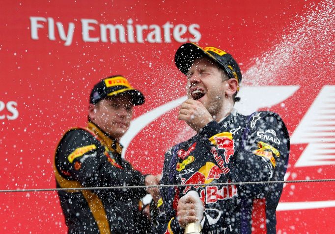 F1, VC Koreje 2013: Sebastian Vettel, Red Bull a Kimi Räikkönen, Lotus