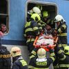 Cvičení Vlak 2018 - havárie vlaku, výbuch, zranění, vyprošťování a záchrana cestujících