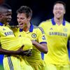 Football: Ramires celebrates with Cesar Azpilicueta after scoring the third goal for Chelsea