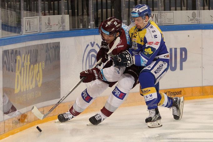 Sparta - Zlín čtvrtfinále play off 2016: Petr Kumstát a Petr Holík