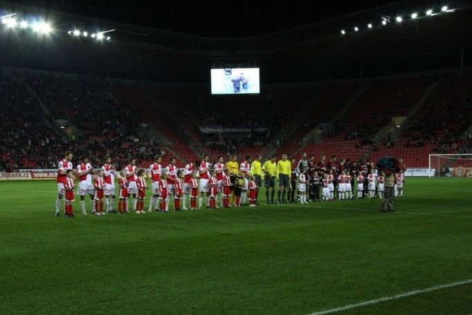 Úvod zápasu Slavia - Žižkov