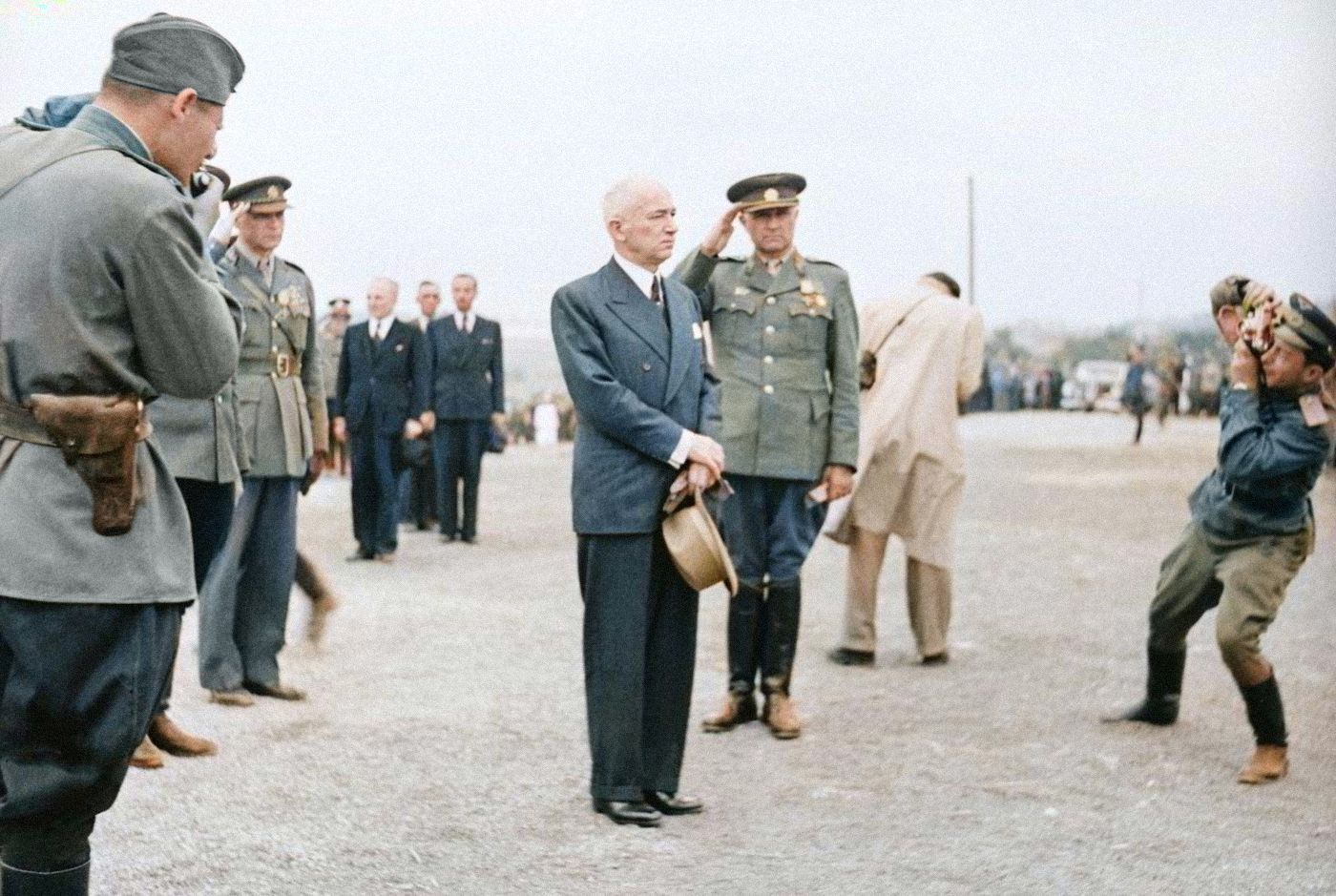 Edvard Beneš, prezident, obarvené fotografie, historie, Československo, Domácí