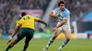 Australia's Tevita Kuridrani in action with Argentina's Marcelo Bosch Action Images via Reuters / Henry Browne Livepic