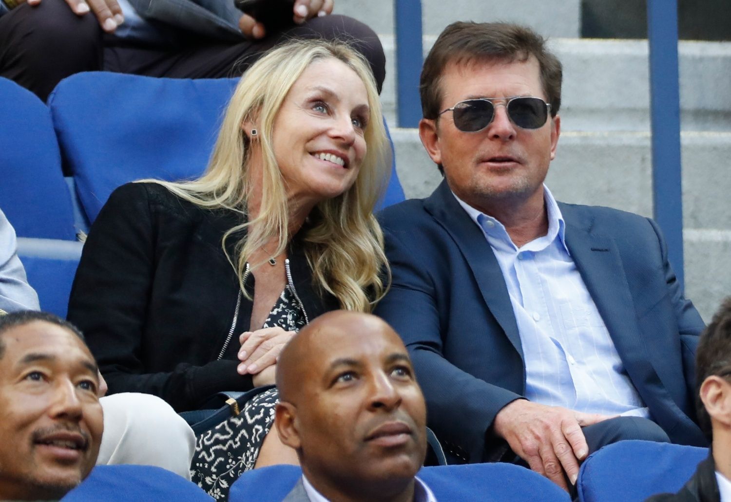 US Open 2017: herec Michael J. Fox a manželka Tracy Pollanová