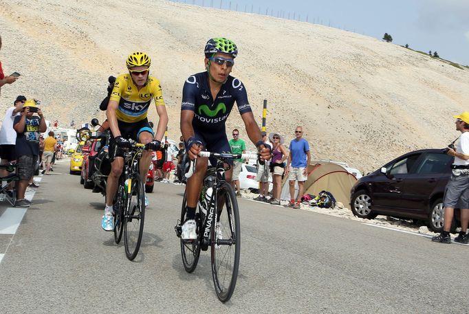 Nairo Quintana a Chris Froome