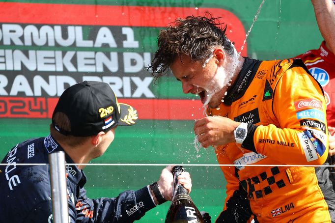 Max Verstappen a Lando Norris po VC Nizozemska F1 2024