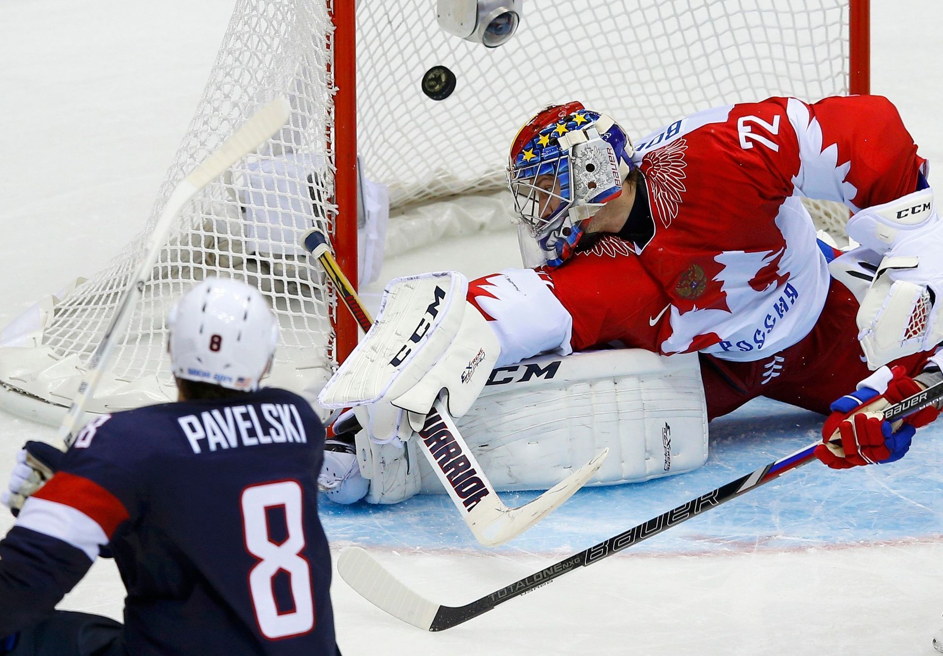 Rusko - USA: Joe Pavelski dává gól na 2:1