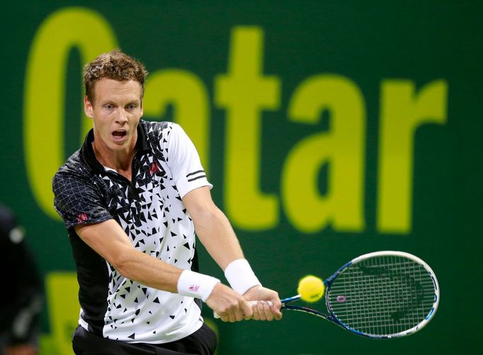 Tomáš Berdych na turnaji v Dauhá 2014