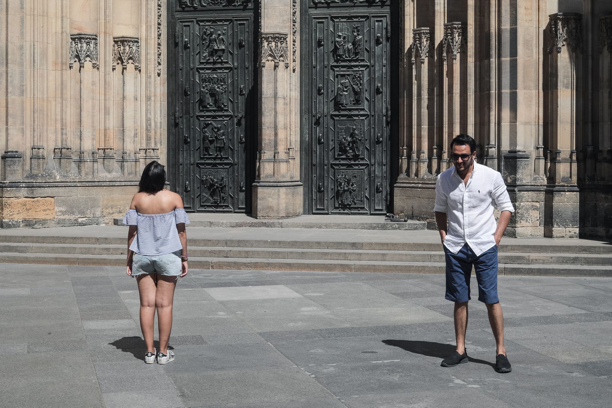 Pražský Hrad - léto 2019 - fronty, turisti, uzavírky