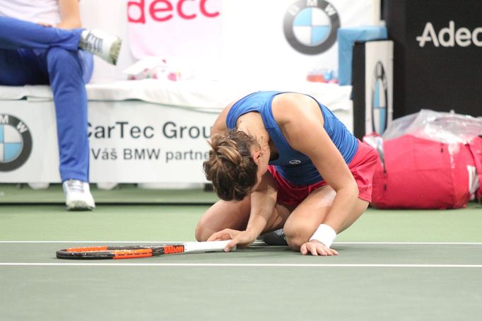 Barbora Strýcová ve finále Fed Cupu 2018 Česko - USA