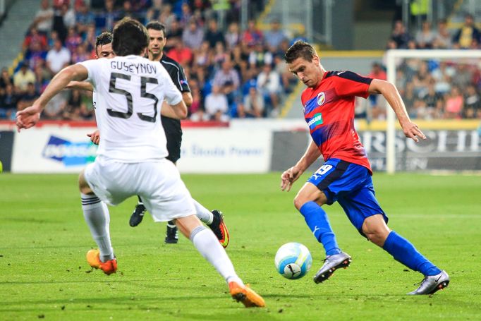 Viktoria Plzeň - FK Karabach, 3. předkolo Ligy mistrů 2016/17. Jan Kovářík a Guseynov