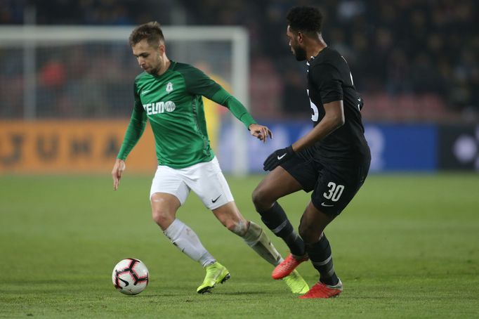 Benjamin Tetteh v ligovém zápase Sparta - Jablonec.