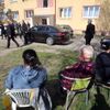 Jiří Dienstbier na návštěvě v Janově a Štětí