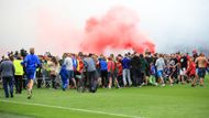 Plzeňské oslavy rozpoutal výsledek zápasu 2:1 nad Teplicemi.