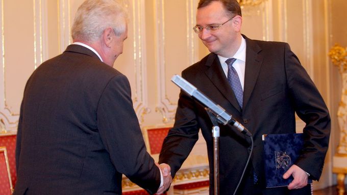 Miloš Zeman a Petr Nečas