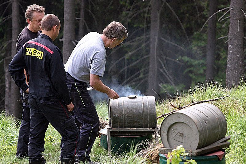 Cvičení hasičů v KRNAP