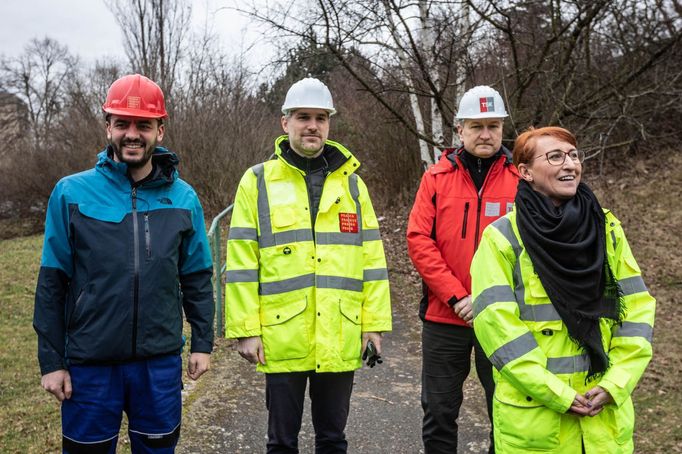 Barrandovský most - připravovaná oprava, prohlídka s primátorem Hřibem. Praha, 8. 2. 2022.