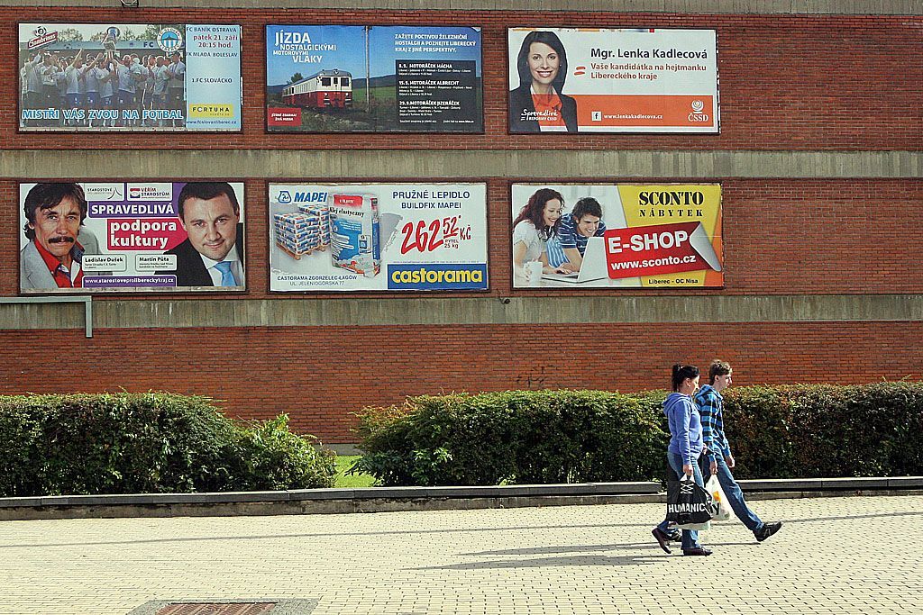 Předvolební plakáty v Liberci