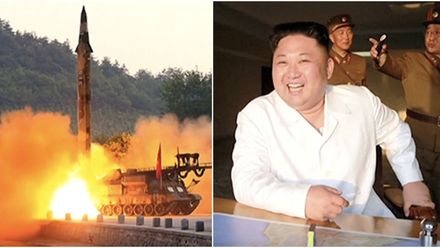 KLDR zveřejnila video z testu rakety. Kim Čong-un se smíchem přihlížel