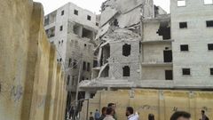 Vybombardovaná syrská škola