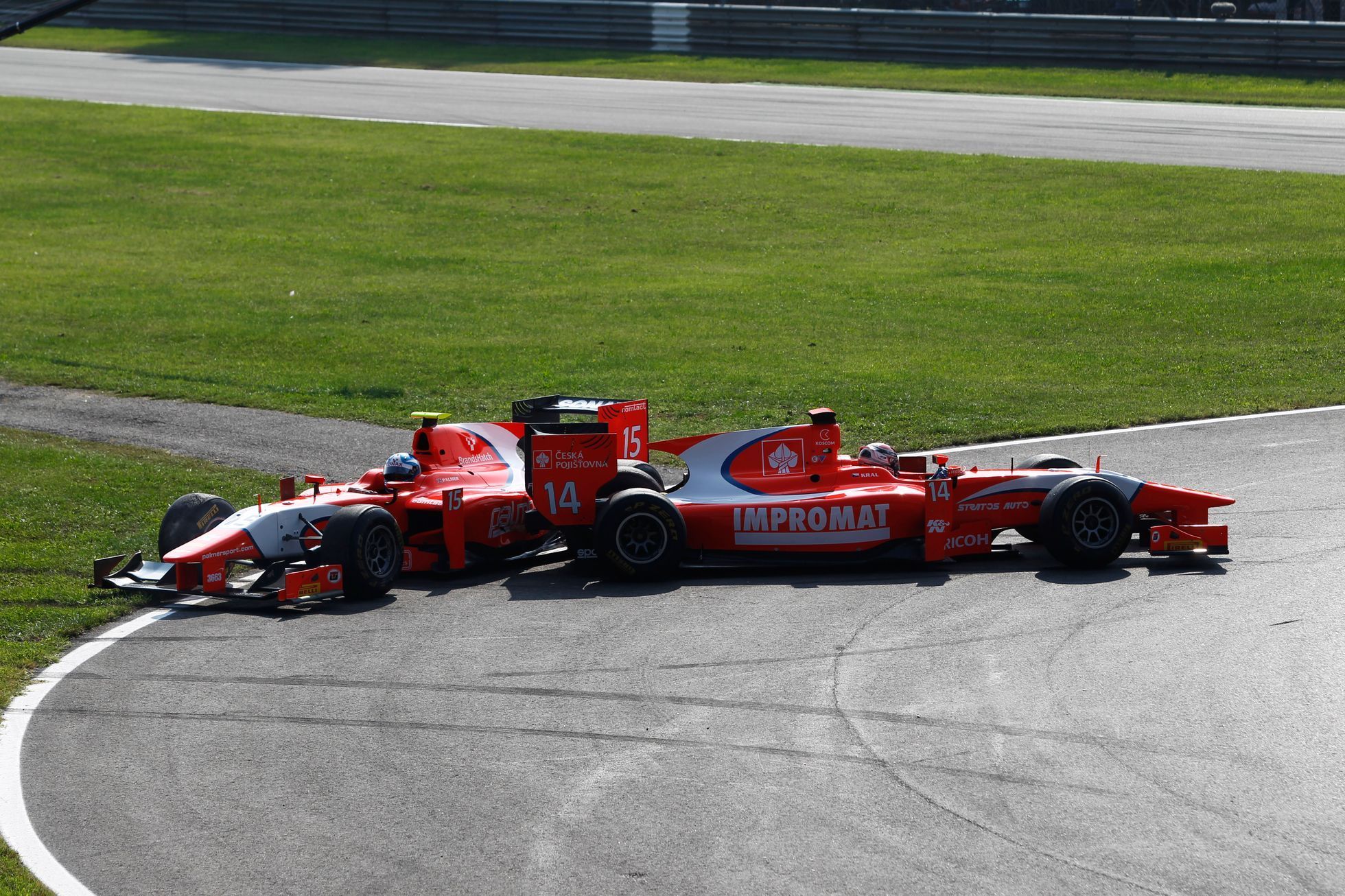 Josef Král v GP2: 2011, Arden International, Monza (vpravo, vlevo Jolyon Palmer)