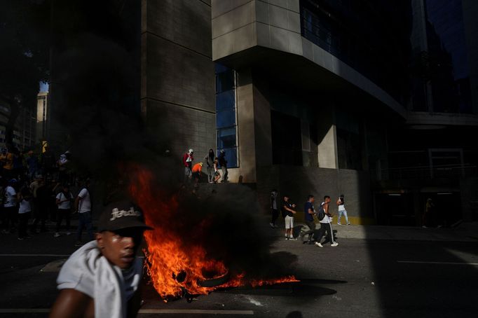 Protesty ve Venezuele kvůli výsledkům voleb, červenec 2024