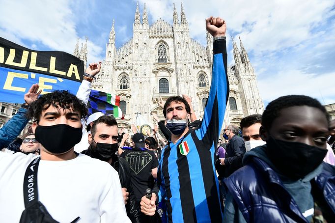 Takto slavili fanoušci Interu Milán scudetto, titul v italské Serii A