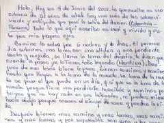 Dopis napsaný Kubánkou Marií.