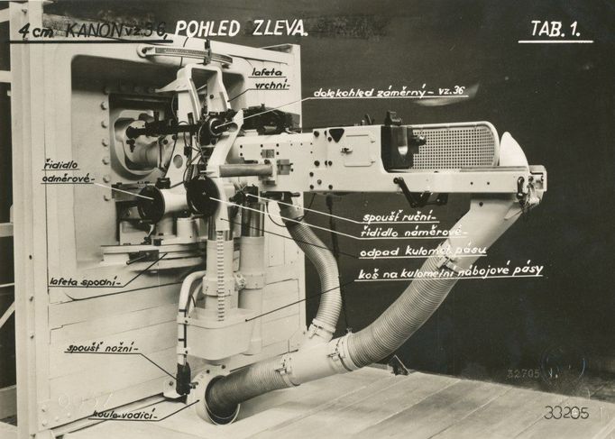 Mimořádně kvalitní protitankovou zbraní čs. opevnění byl 4cm kanón vz. 36 (zbraň L1). Šlo o poloautomatickou zbraň se svislým klínovým závěrem, hydraulickou brzdou a pružinovým vratníkem, která byla s těžkým kulometem vz. 37 spřažena v tzv. smíšené dvojče. Díky poloautomatice a jednotnému střelivu dosahoval kanón vysoké kadence 30-35 ran za minutu.