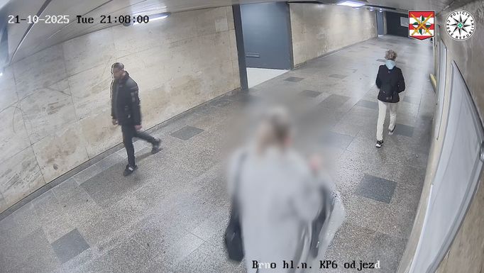 Brněnští policisté pátrají po pachateli, který v podchodě k nástupišti na hlavním nádraží okradl mladou ženu. Využil situace, kdy mířila na vlak a měla plné ruce.