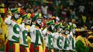 Senegalští fanoušci v zápase MS 2022 Senegal - Nizozemsko