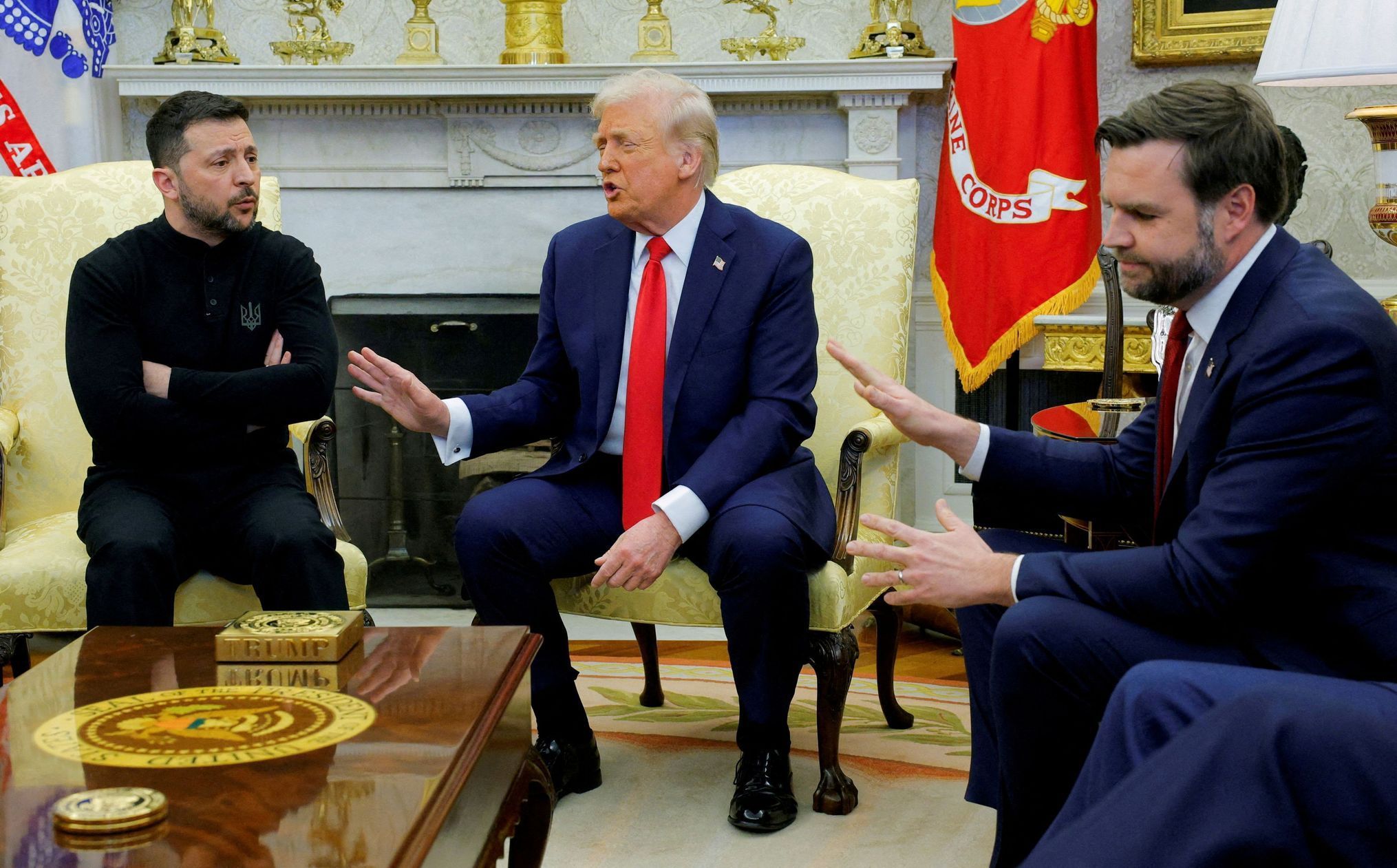 Zelenskyj, Trump, J. D. Vance, Bílý dům