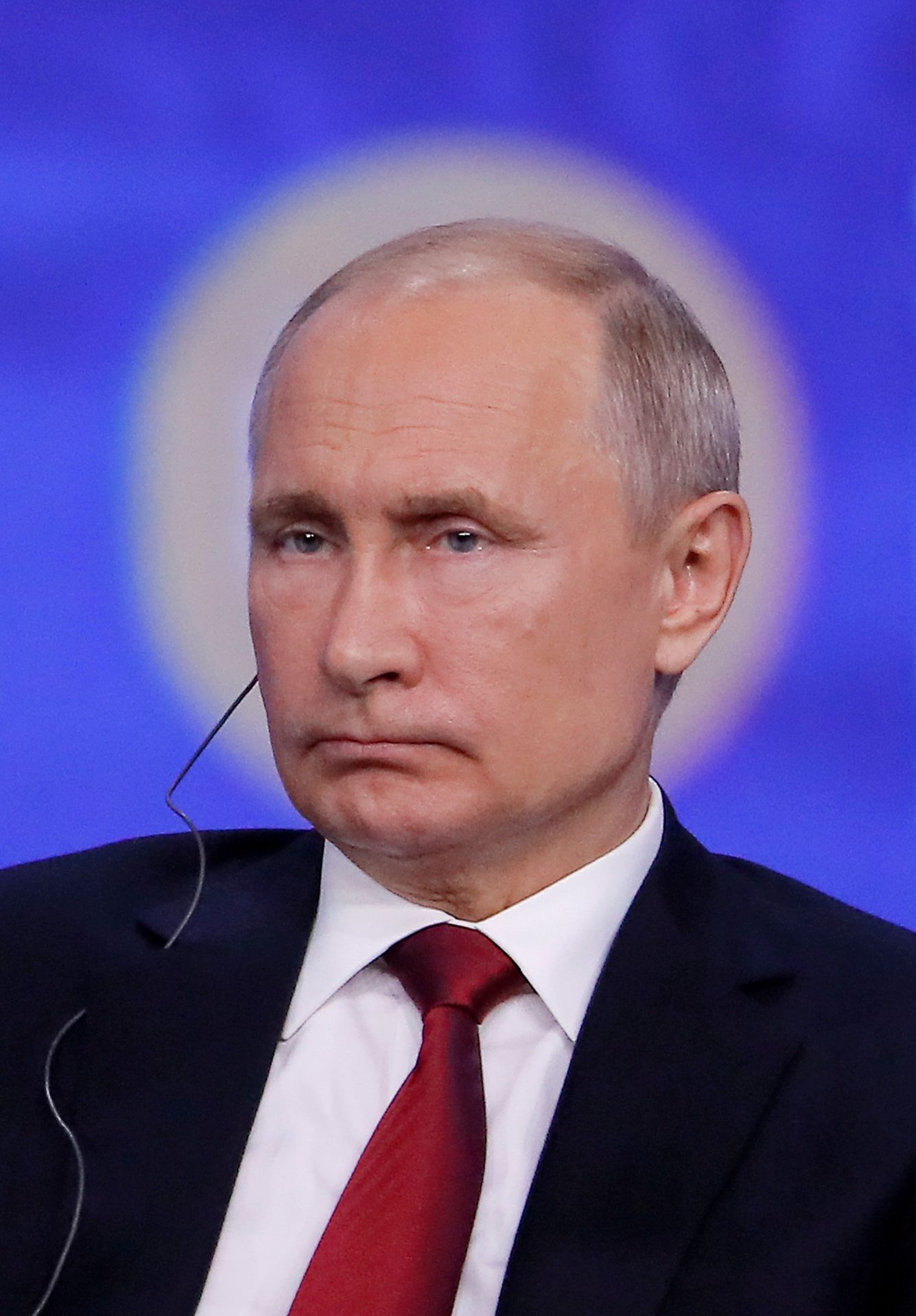 Vladimir Putin na Mezinárodním ekonomickém fóru v Petrohradu 7. června.