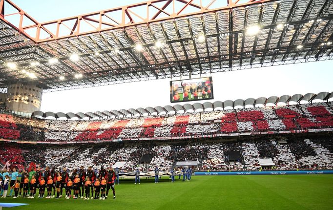 Choreo na stadionu San Siro