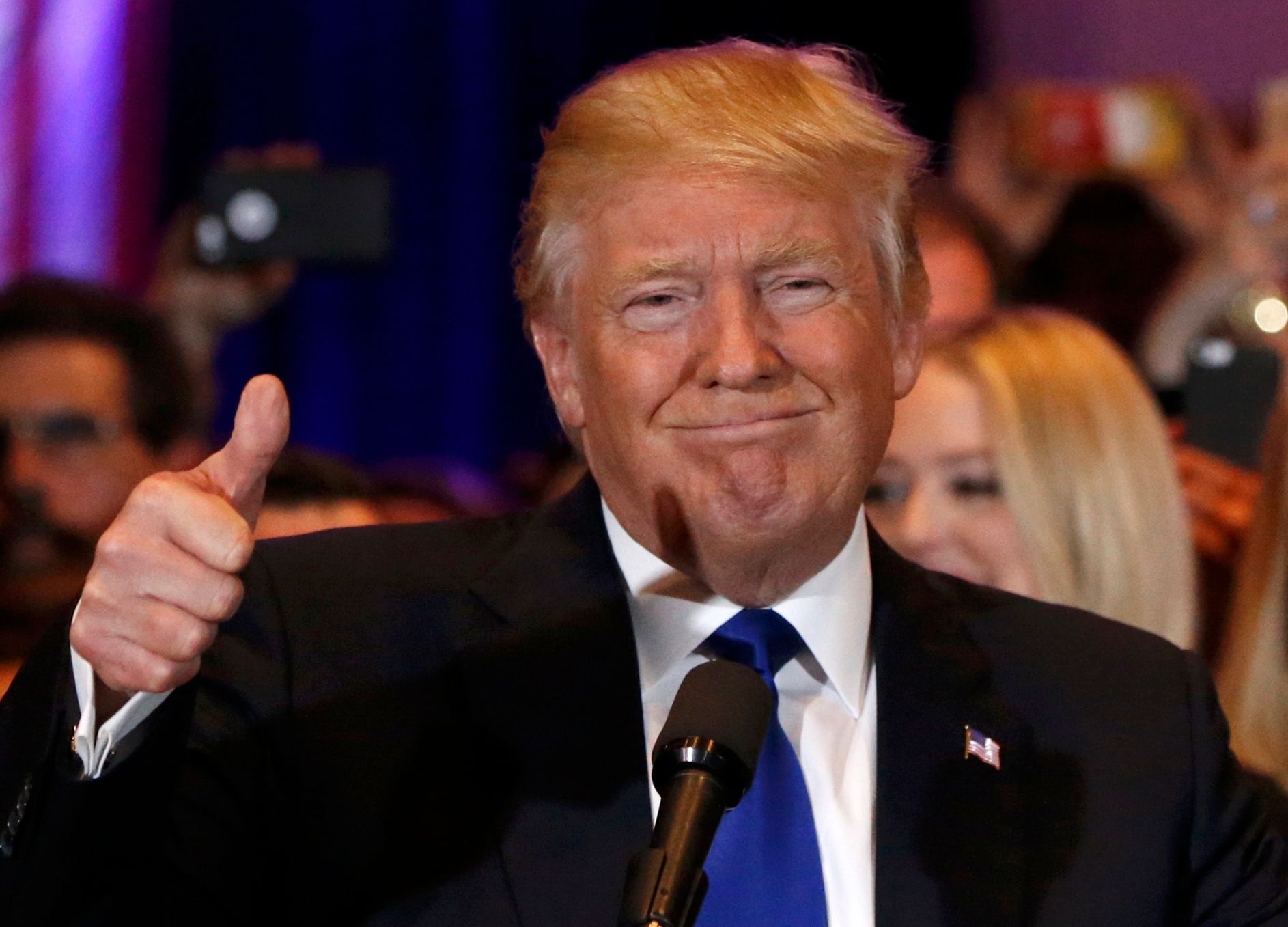 Donald Trump po vítězství v primárkách v New Yorku