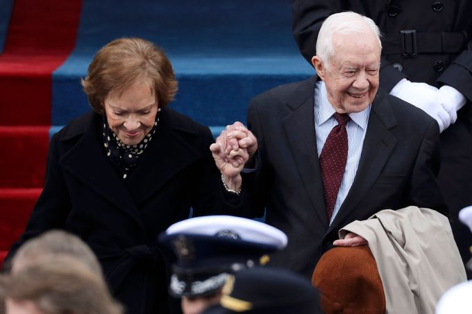 Bývalý americký prezident Jimmy Carter s manželkou Rosalynn.