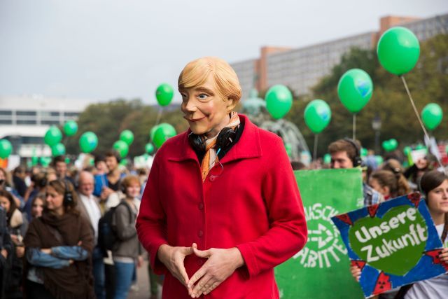 Německo, klimatický pochod Zelených v Berlíně