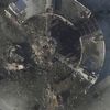 Still image taken from handout aerial footage shot by a drone shows a multi-storey control tower of the Sergey Prokofiev International Airport damaged by shelling during fighting between pro-Russian s