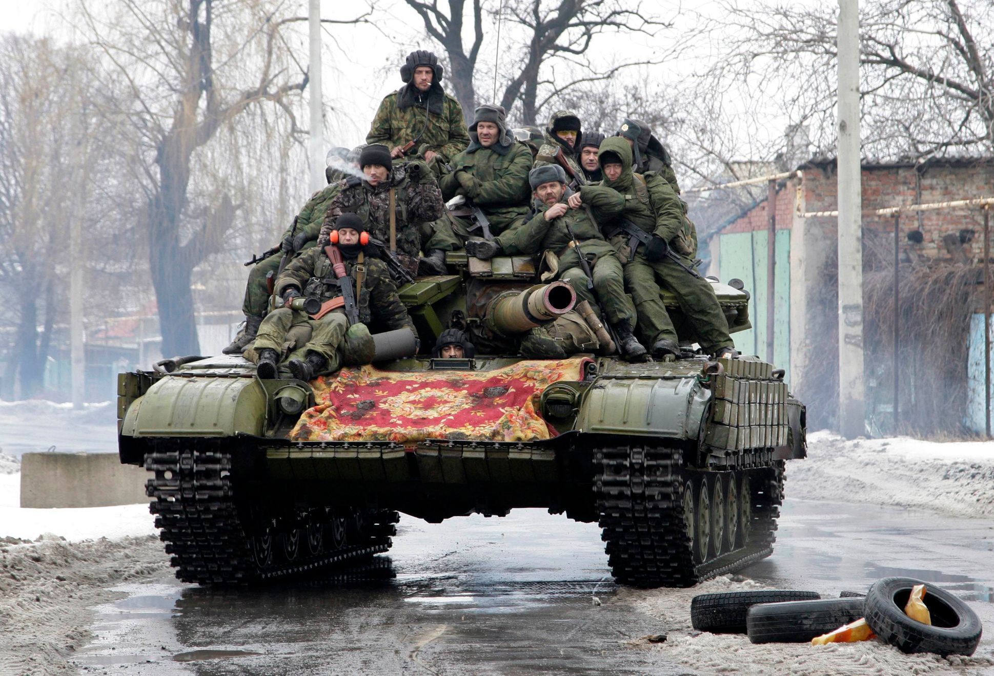 Ukrajina - Doněck - separatisté - tank